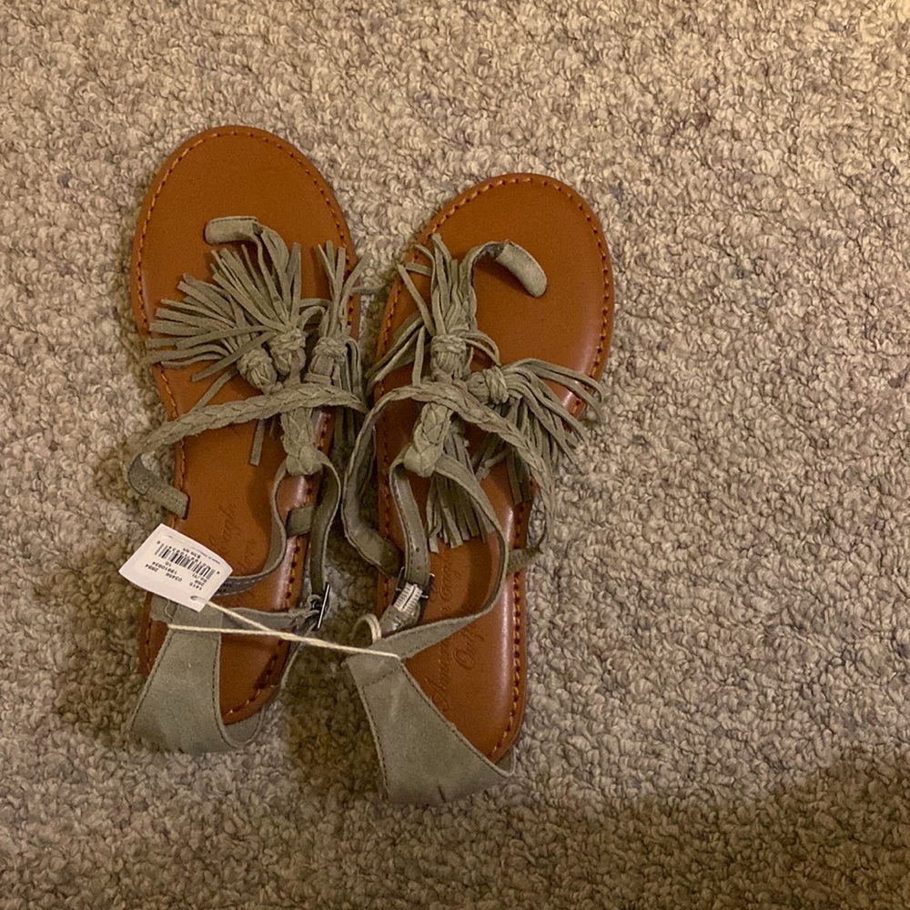 I am selling a pair of leather sandals.